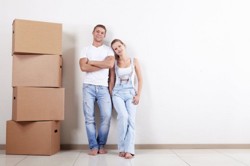 Moving van ready for a local house move in Germany