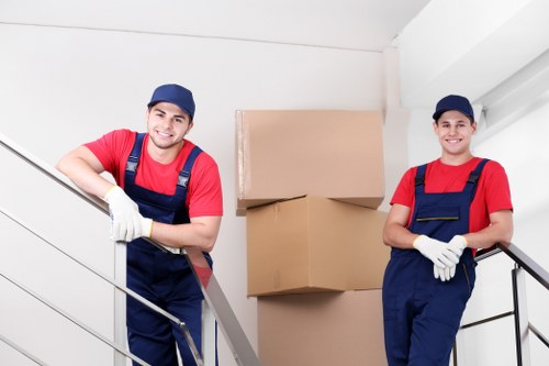 Man and van service loading household items for a move in Germany