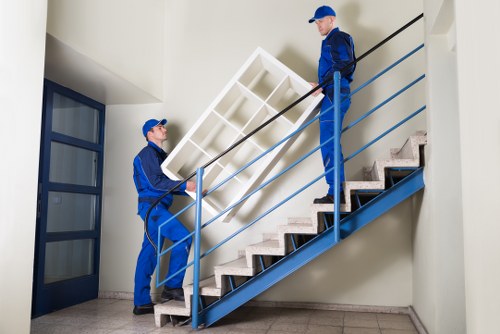 Local movers handling access challenges in German city streets and residential buildings