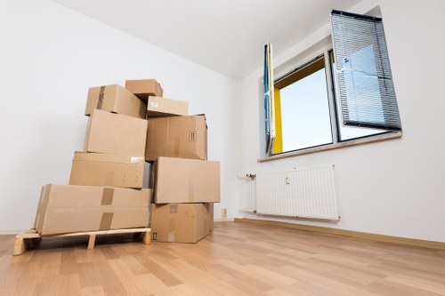 Commercial moving van service for office transport in Germany