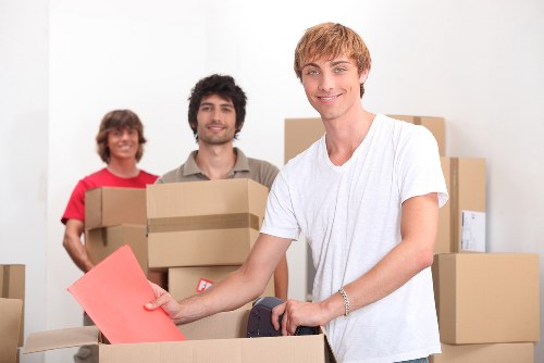 Commercial office items being moved with a man and van team in Germany